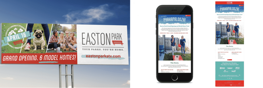 easton park grand opening billboard